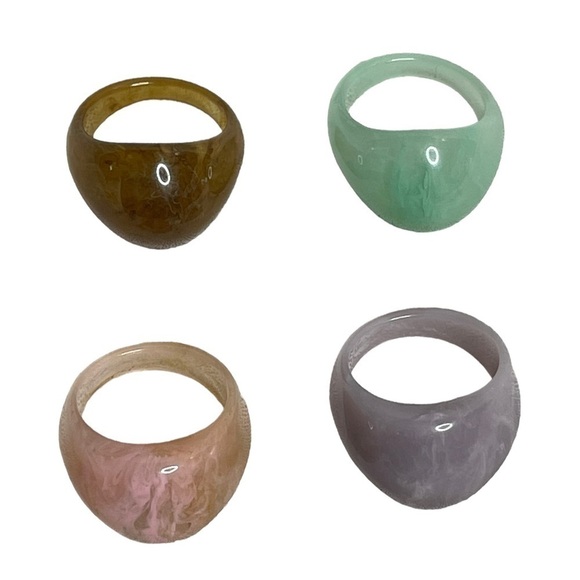 Set of 4 rings size 6.5 - Picture 1 of 7